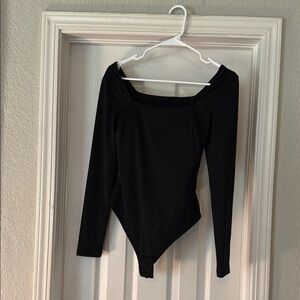 Elegant Black Long Sleeve Bodysuit